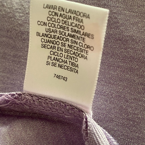 Duo Maternity Stretch Top Blouse Large Lavender Office Casual - Picture 9 of 9